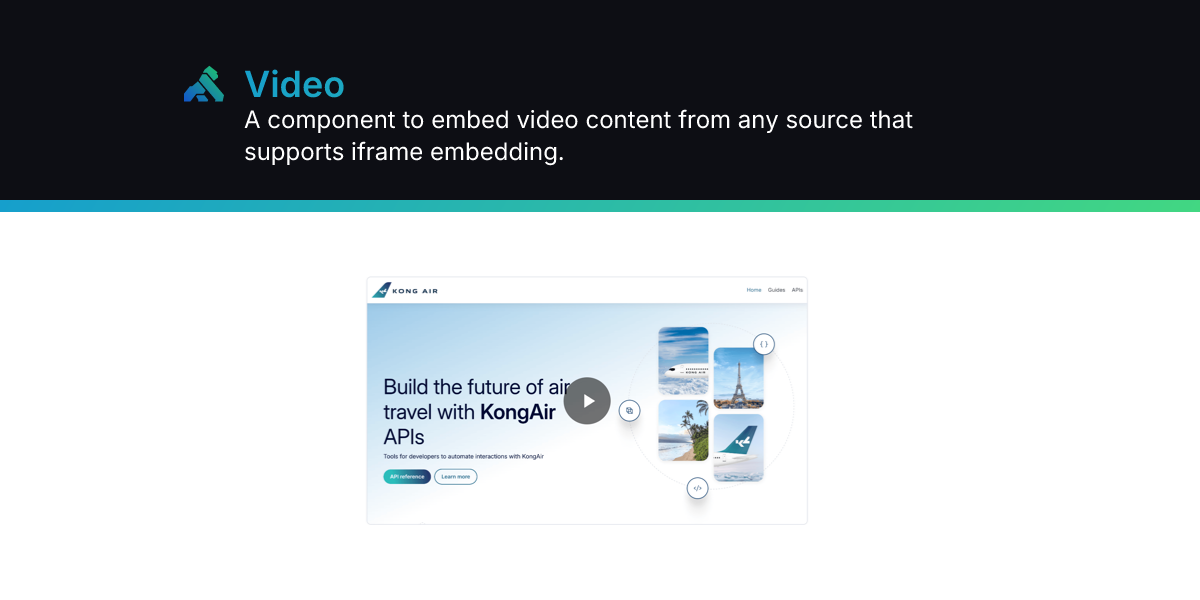 Video | Kong Konnect Developer Portal Docs